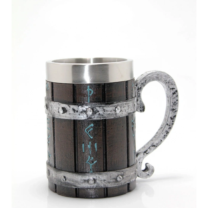 VipMarketim Paslanmaz Çelik Tasarım Kupa Bardak (XL Boyut)