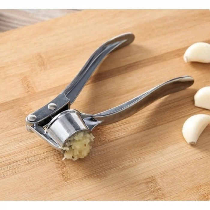 VipMarketim Paslanmaz Çelik Yuvarlak Hazneli Sarımsak Presi