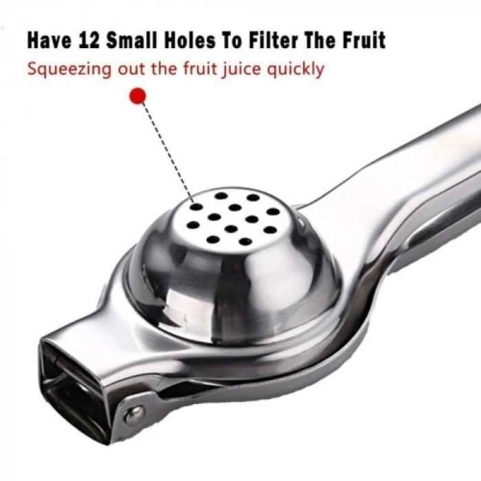 VipMarketim Paslanmaz Çelik Yuvarlak Hazneli Sarımsak Presi