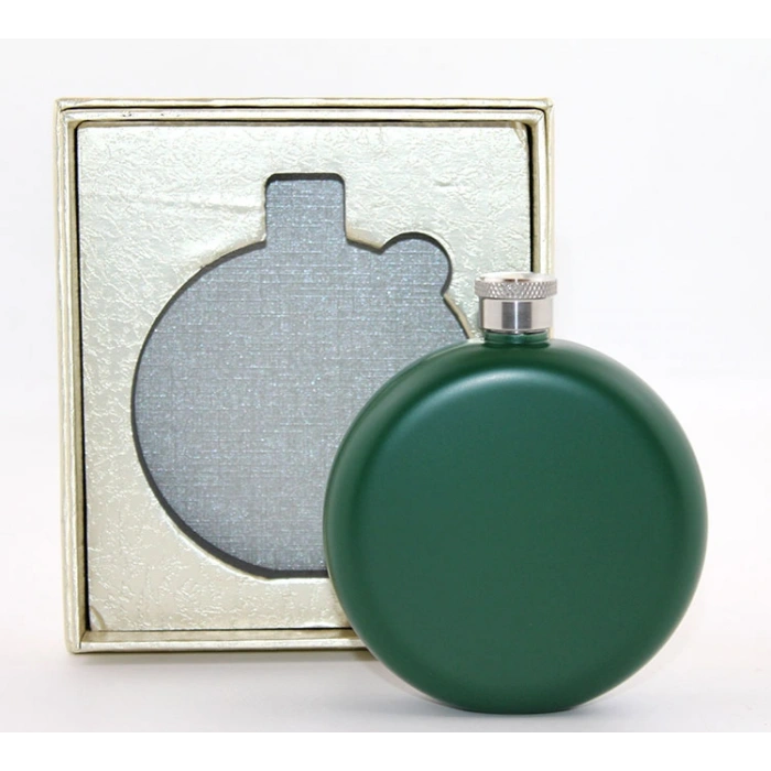 VipMarketim Paslanmaz Çelik Yuvarlak Matara 5 Oz Yeşil Renk