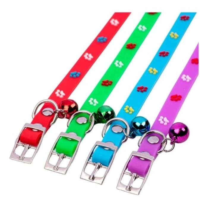 VipMarketim Pati Desenli Silikon Kedi Tasması