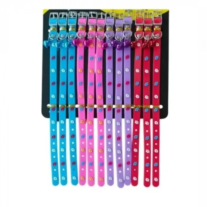 VipMarketim Pati Desenli Silikon Kedi Tasması