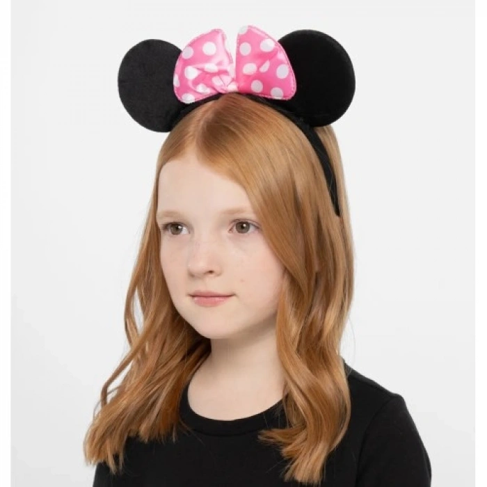 VipMarketim Pembe Fiyonklu Minnie Mouse Tacı Mini Kulak