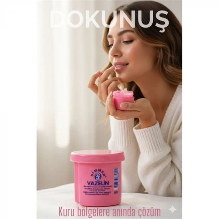 VipMarketim Pembe Vazelin – Dudak El ve Cilt Nemlendirici 80 ml Simfer