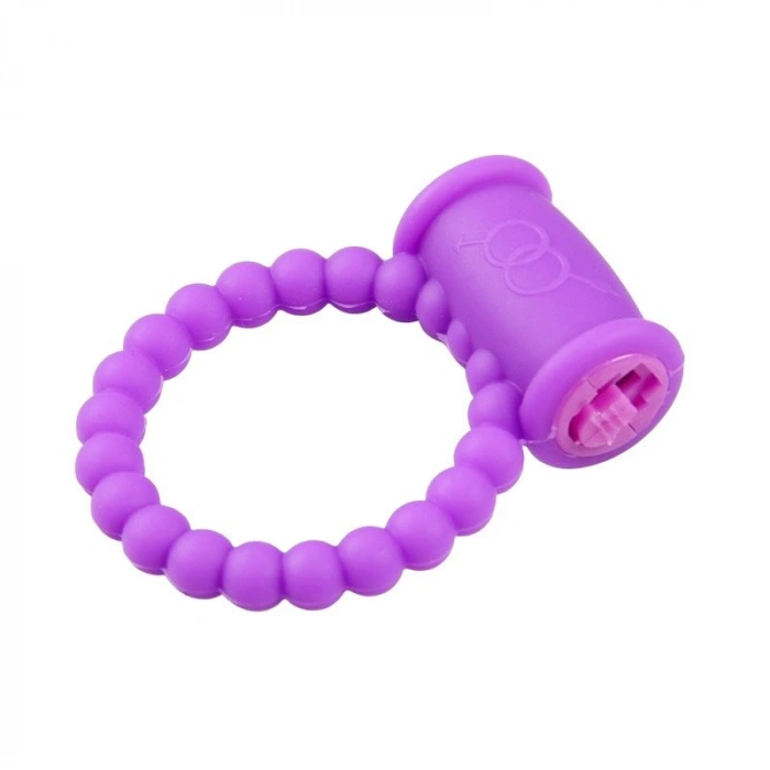 VipMarketim Penix Güçlü Titreşimli Boğumlu 3.5cm Penis Halkası - Mor