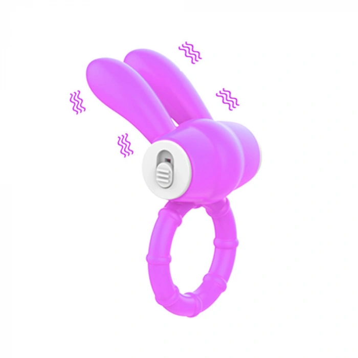 VipMarketim Penix Tavşan Kulaklı Titreşimli Penis Halkası