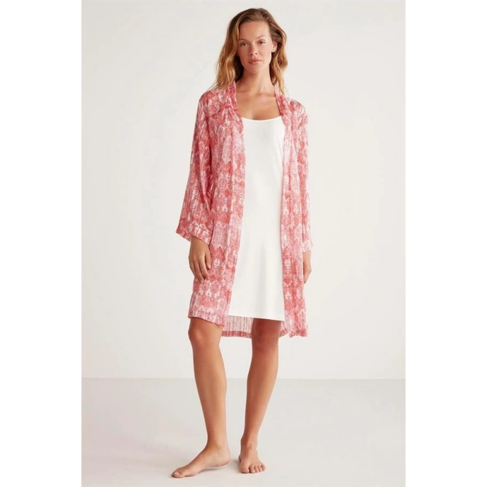 VipMarketim Penye Mood Desenli Sabahlık Takım