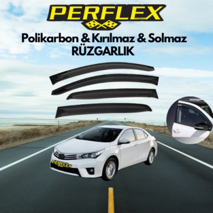 VipMarketim Perflex Polikarbon Kırılmaz Rüzgarlık V2 Mugen Toyota Corolla 2013+