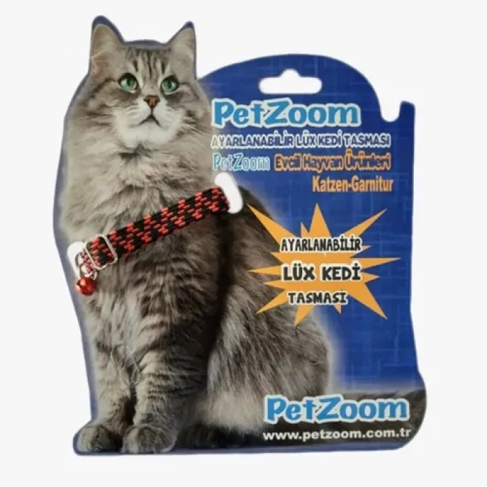 VipMarketim PetZoom Ayarlanabilir Lüks Kedi Tasması