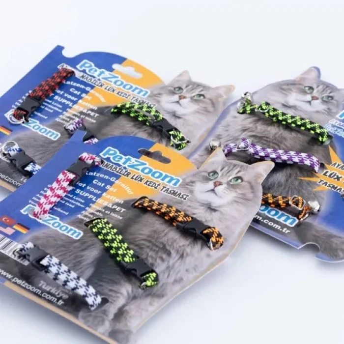 VipMarketim PetZoom Ayarlanabilir Lüks Kedi Tasması