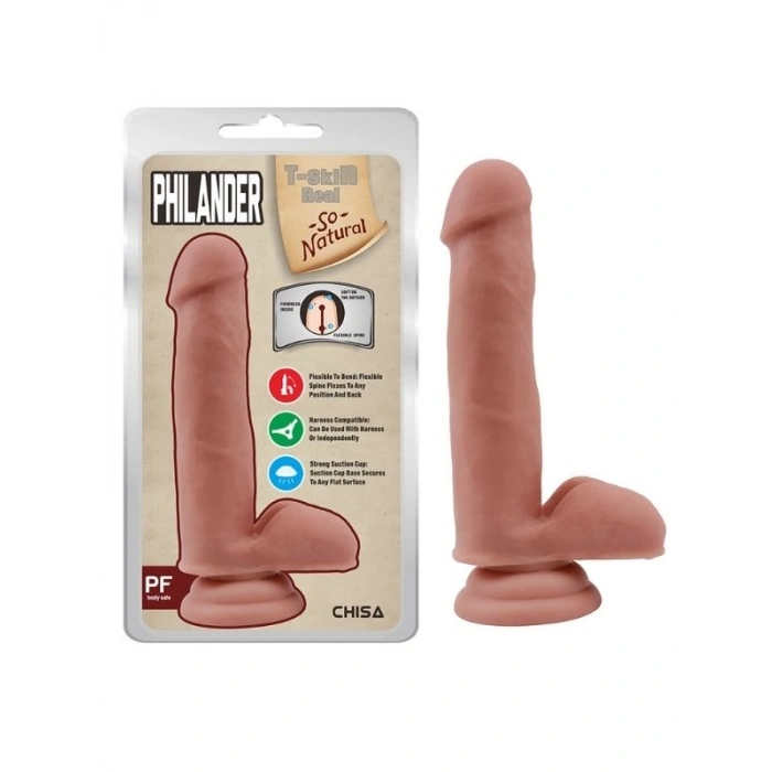 VipMarketim Philander 18cm Kıkırdaklı Gerçekçi Dildo