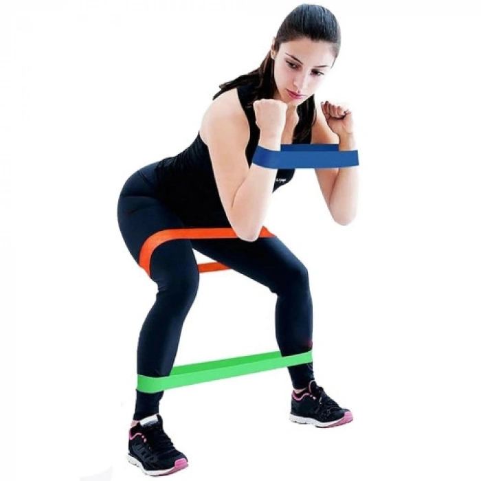 VipMarketim Pilates Squat Aerobik Direnç Lastiği 5 Li Paket