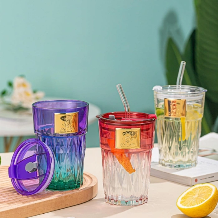 VipMarketim Pipetli Cam Bardak