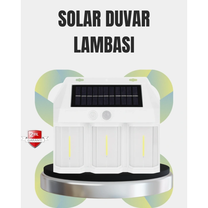 VipMarketim PIR Sensörlü Solar Lamba – Otomatik Şarj ve Gece Aydınlatma