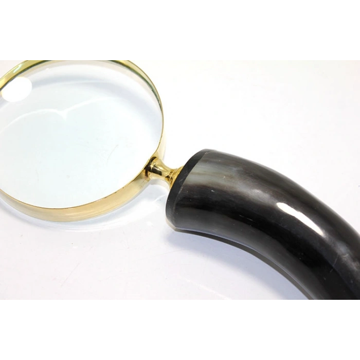 VipMarketim Pirinç Boynuz Saplı Büyüteç Model 3