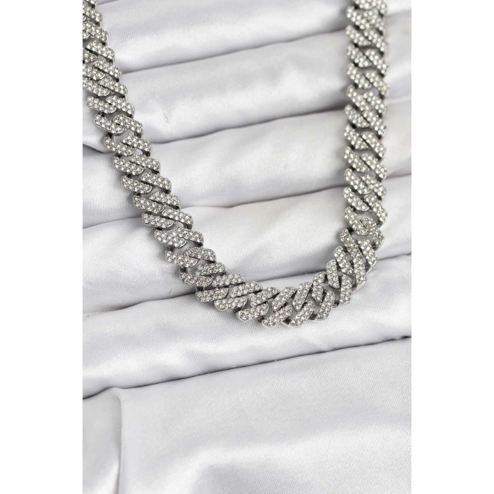 VipMarketim Pirinç Cuba Chain Gurmet Model Kolye 5886