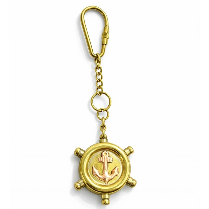 VipMarketim Pirinç Dümen Anahtarlık - Model 1