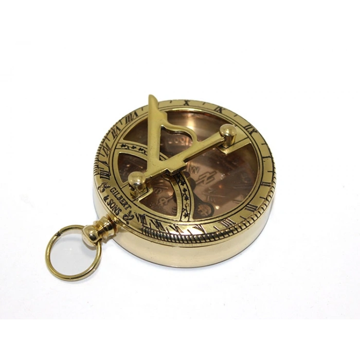 VipMarketim Pirinç Güneş Saati Ve Pusula Modeli