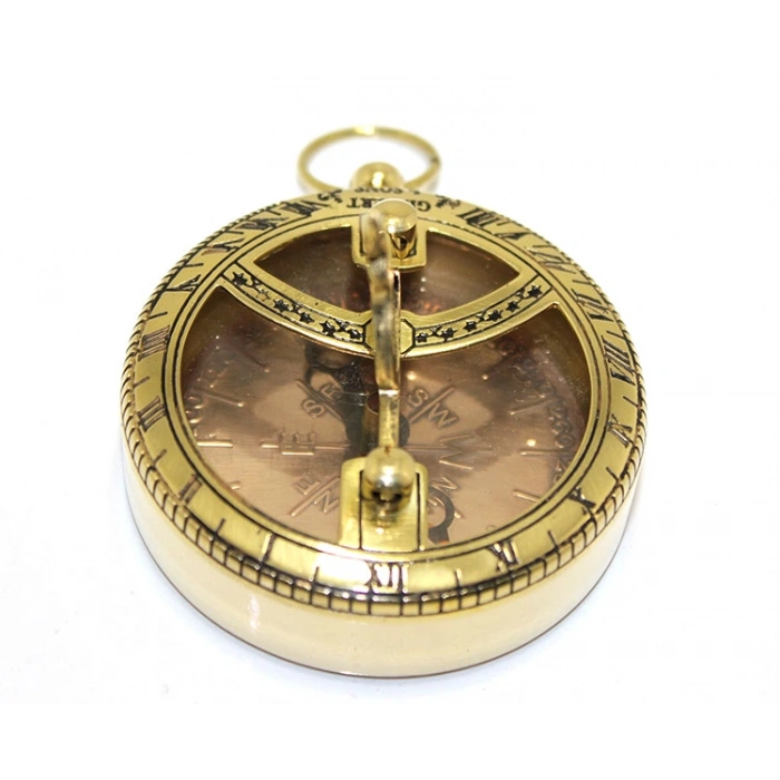 VipMarketim Pirinç Güneş Saati Ve Pusula Modeli