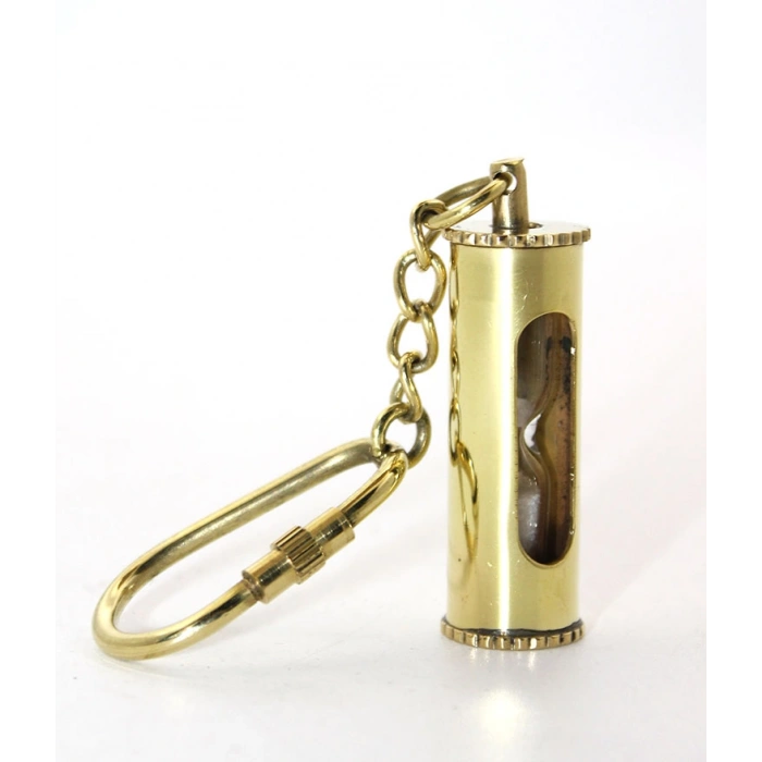 VipMarketim Pirinç Kum Saati Anahtarlık Model 1