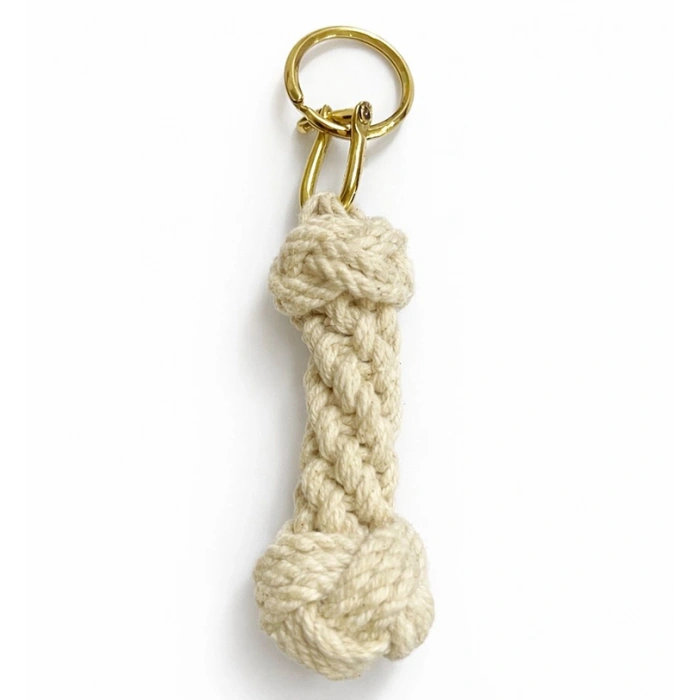 VipMarketim Pirinç Örgü Halat Tasarım Anahtarlık