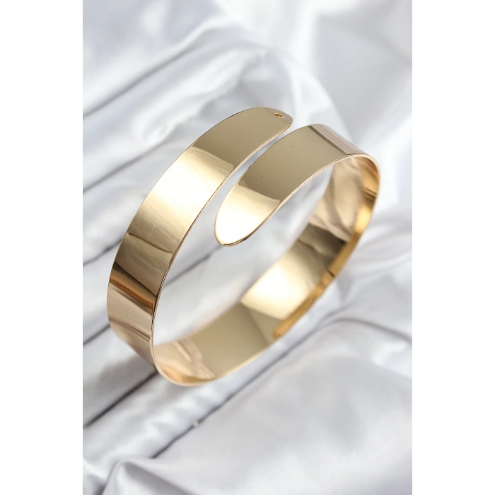 VipMarketim Pirinç Sarmal Model Gold Renk Pazu Bileklik 5886