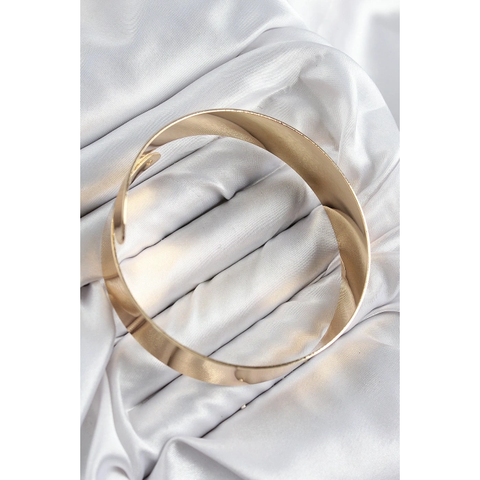 VipMarketim Pirinç Sarmal Model Gold Renk Pazu Bileklik 5886