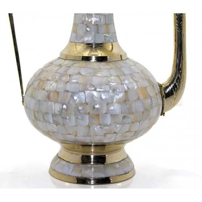 VipMarketim Pirinç Sedefli İbrik 55 Cm