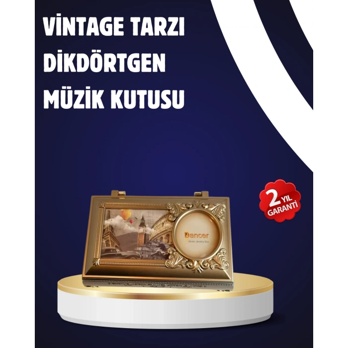 VipMarketim Piyano Tasarım Müzik Kutusu Balerin Figürü ve Takı Bölmeli