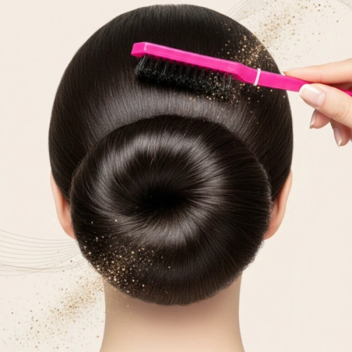 VipMarketim Plastik Saplı Topuz Tarağı