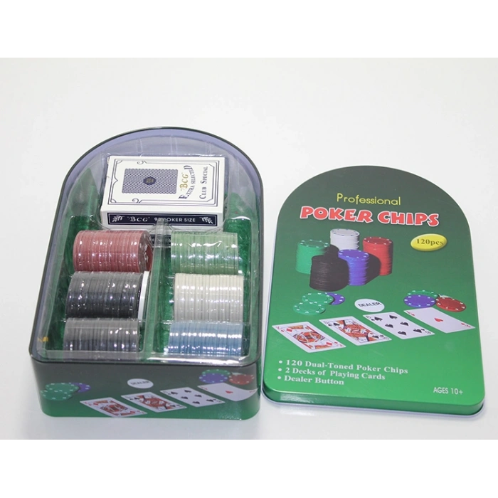 VipMarketim Poker Oyunu 100 Chip Ve 2 Adet İskambil Kağıt Setine Sahip Poker Oyunu No 2