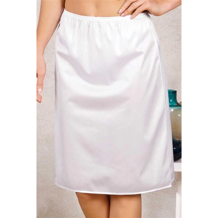 VipMarketim Polyamid Kumaşlı Diz Altı Uzun Etek Altı Jüpon