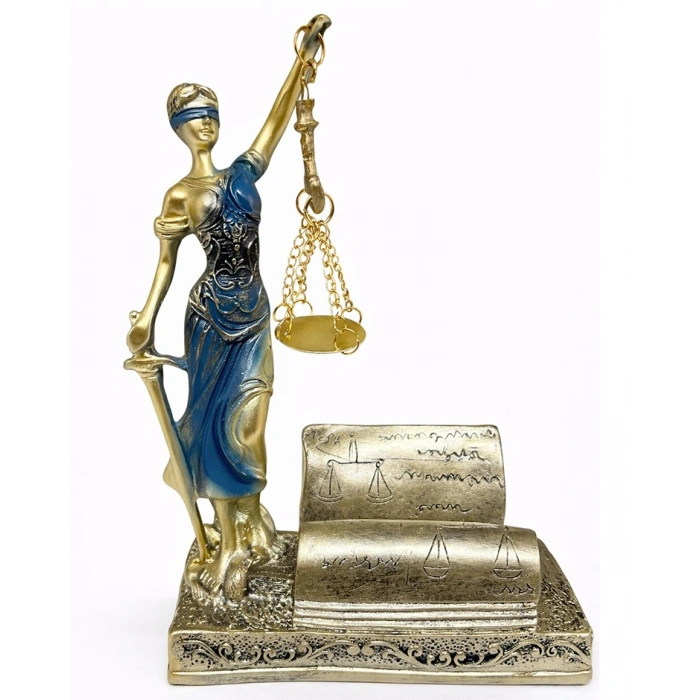 VipMarketim Polyester Kartvizitli Adalet Figürü