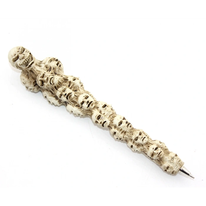 VipMarketim Polyester Kurukafa Tükenmez Kalem Model 2