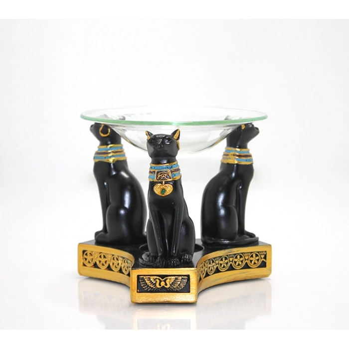 VipMarketim Polyester Mısır Kedisi Buhurdanlık