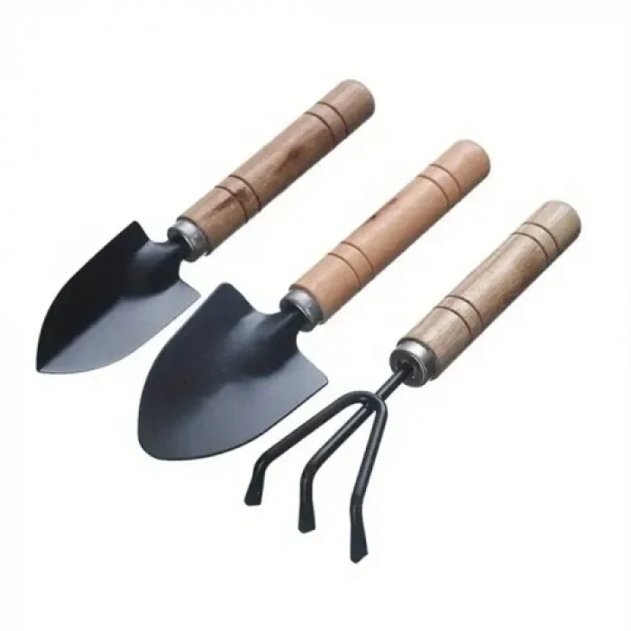 VipMarketim Portatif Mini Kazma, Kürek ve Tırmık Seti