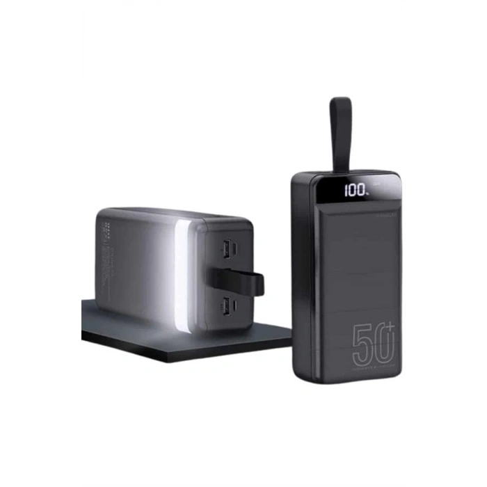 VipMarketim Powerbank 50.000 Mah Dijital Göstergeli Taşınabilir 4 Portlu Hızlı Powerbank