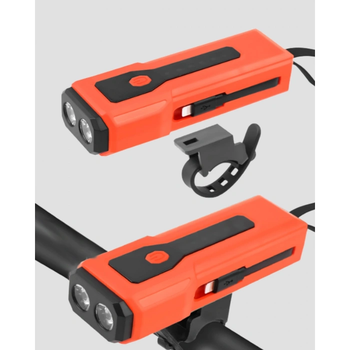 VipMarketim Powerbank Özellikli Bisiklet Işığı Dijital Göstergeli Led