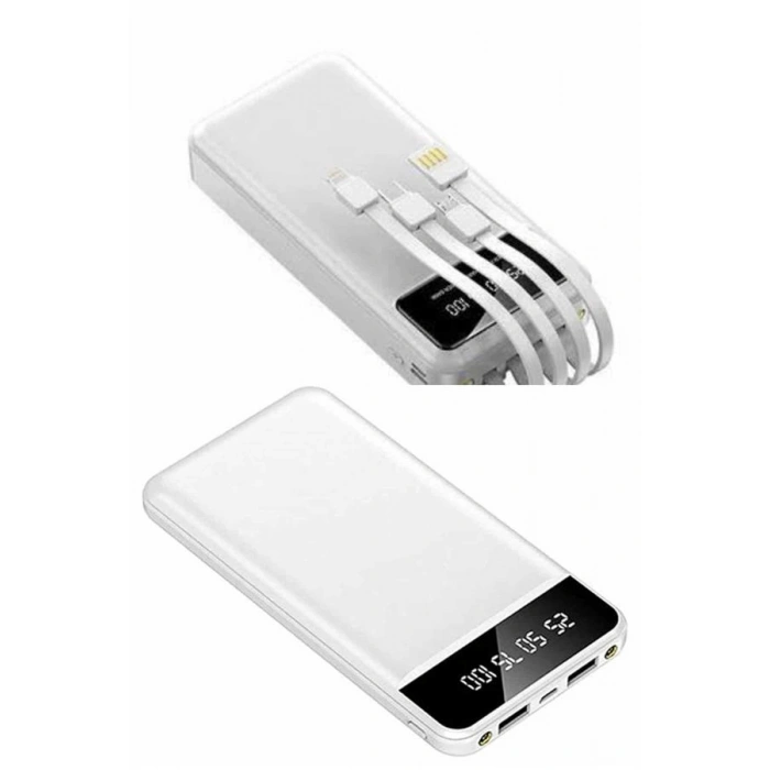 VipMarketim Powerbank Şarj Cihazı 4 Çıkışlı 20.000 MAH Powerbank Kompakt Yüksek Kapasiteli Hızlı Şarj