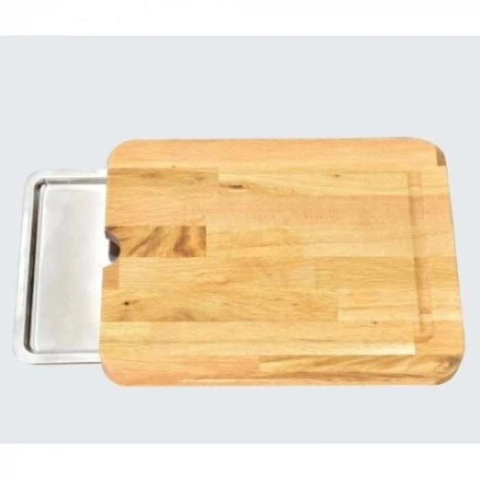 VipMarketim Pratik Tepsili Ahşap Kesme Tahtası