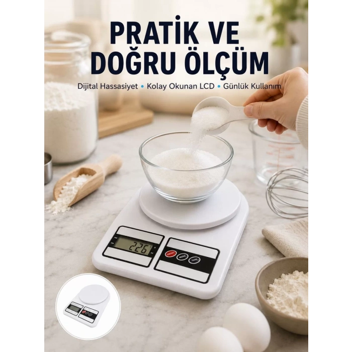 VipMarketim Pratik ve Şık Tasarımıyla Dijital Mutfak Tartısı Yeni Nesil