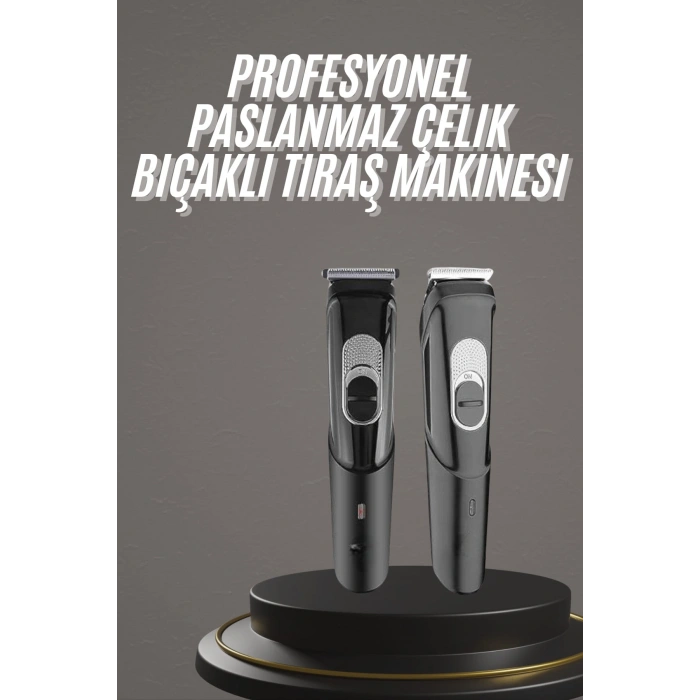 VipMarketim Pro Şarjlı Saç Sakal Tıraş Makinesi Ense Kesme Makinesi Lazer Öncesi Kısaltma