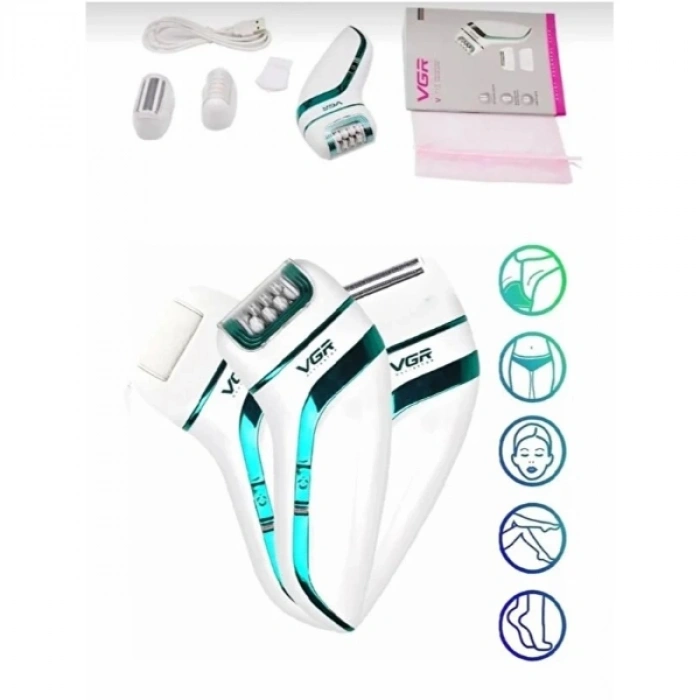 VipMarketim Profesyonel 3 Başlıklı Epilasyon Aleti