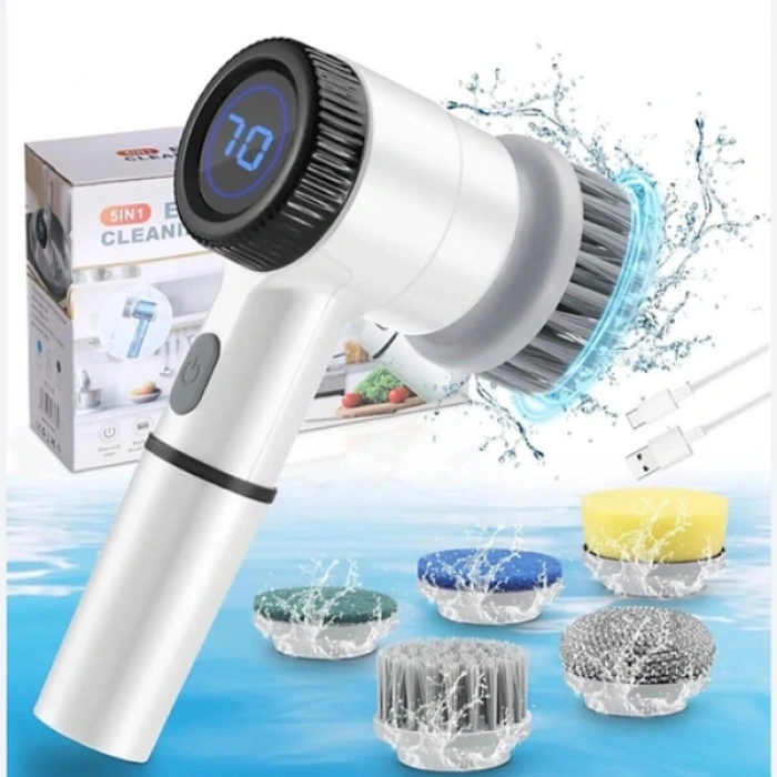 VipMarketim Profesyonel 5’i 1 Arada Şarjlı Temizlik Fırçası