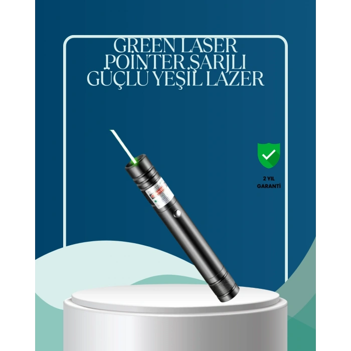 VipMarketim Profesyonel Kullanım İçin 5000mW Yeşil Lazer İşaretleyici