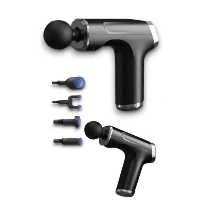 VipMarketim Profesyonel Masaj Tabancası Sporcu Masaj Aleti 4 Başlıklı Şarjlı Titreşimli