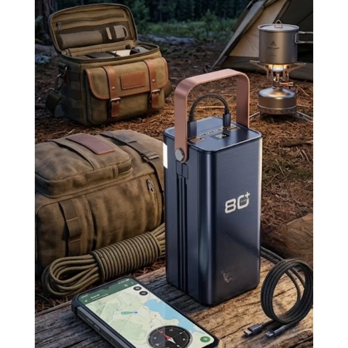 VipMarketim Profesyonel Powerbank 80000 mAh Çoklu Giriş Çıkış Destekli Uzun Süreli Taşınabilir Şarj