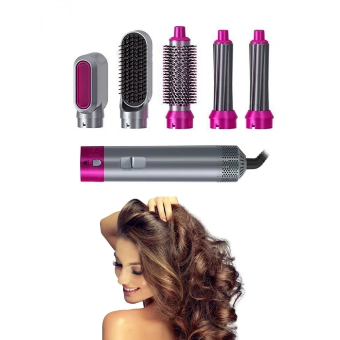 VipMarketim Profesyonel Saç Şekillendirici 5 Fonksiyonlu Fön Düzleştirme ve Dalga Yapma Seti