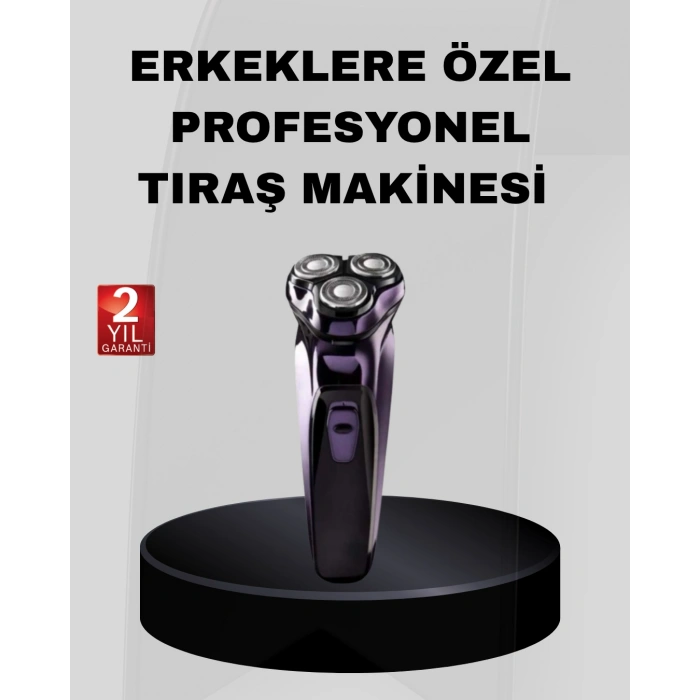 VipMarketim Profesyonel Şarjlı Tıraş Makinesi Ayarlanabilir Başlıklı Kablosuz