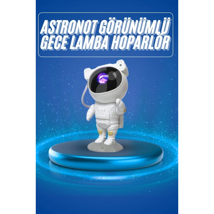 VipMarketim Projeksiyon Astronot Lamba Speaker Sevimli Astronot Bluetooth Hoparlör